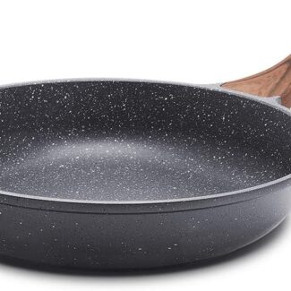 SENSARTE 12.5 Inch Nonstick Frying Pan Skillet, Swiss Granite Coating Omelette Pan, Healthy Stone Cookware, PFOA Free